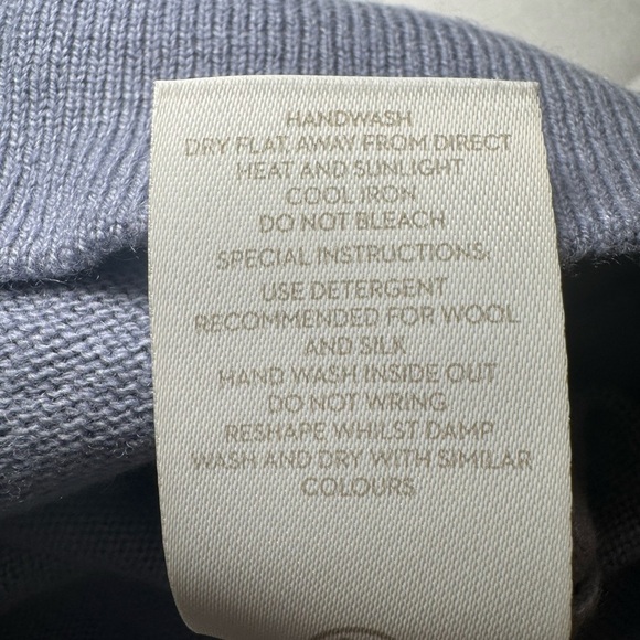 Boden Short Sleeve Cotton Wool Cashmere Blend Sweater Rhinestone Detail Size 6 - Picture 11 of 11